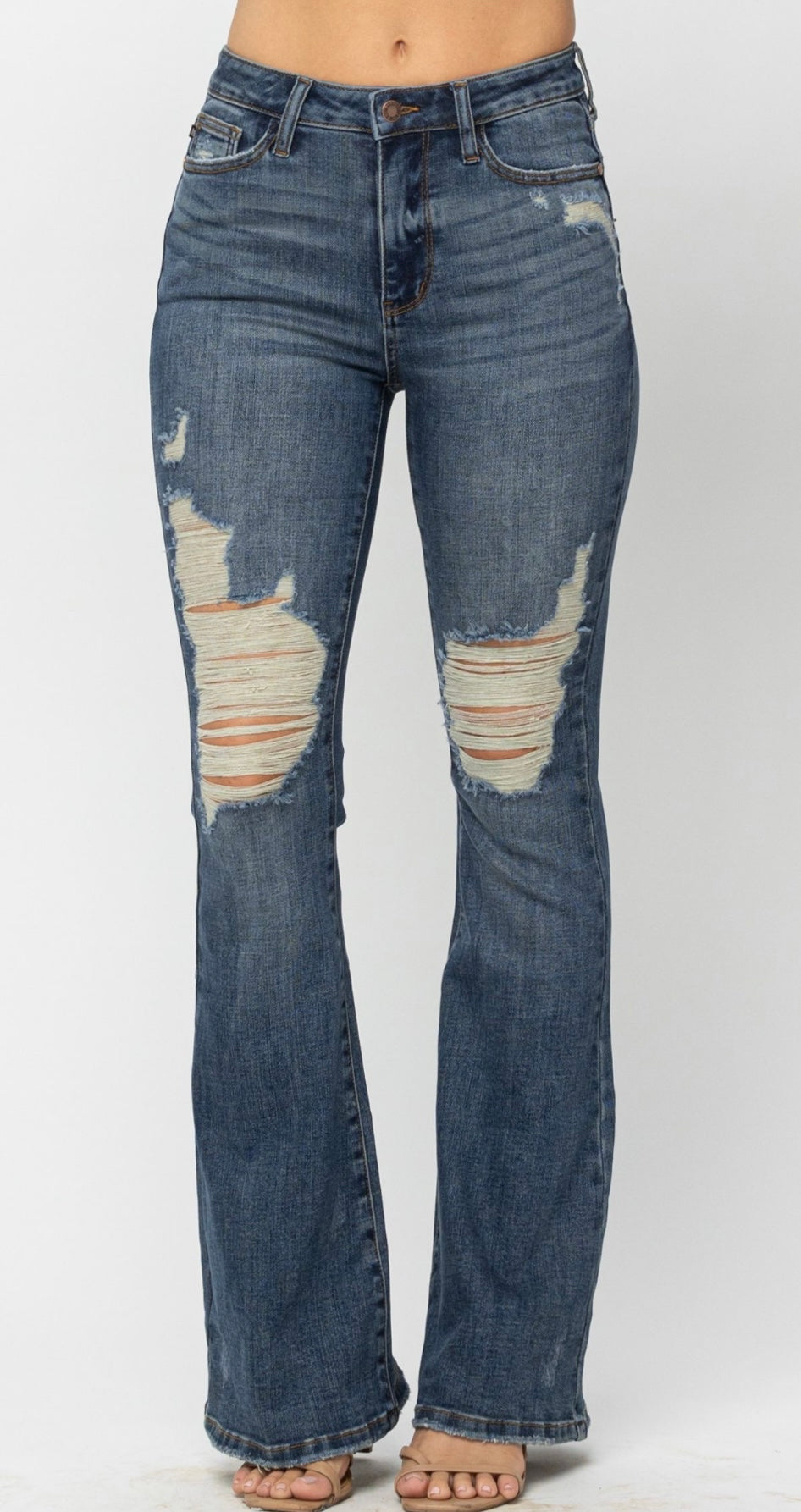 Judy Blue Distressed boot cut jeans (flare)