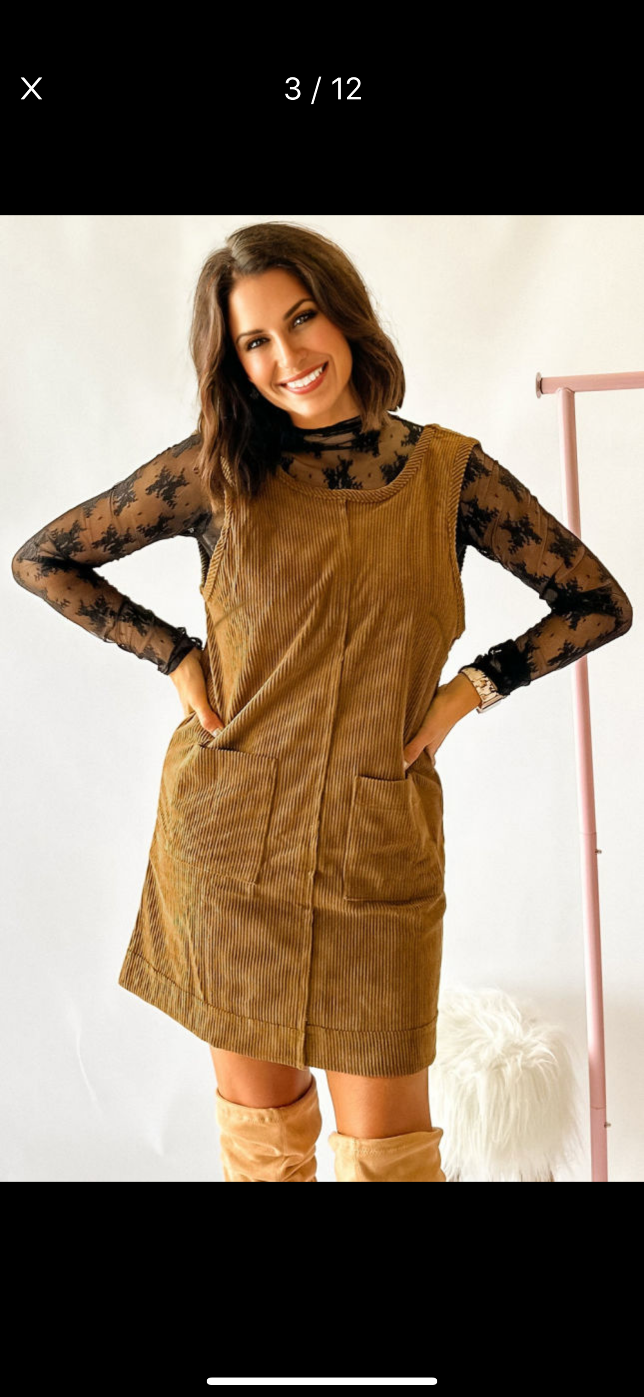 Mustard corduroy dress