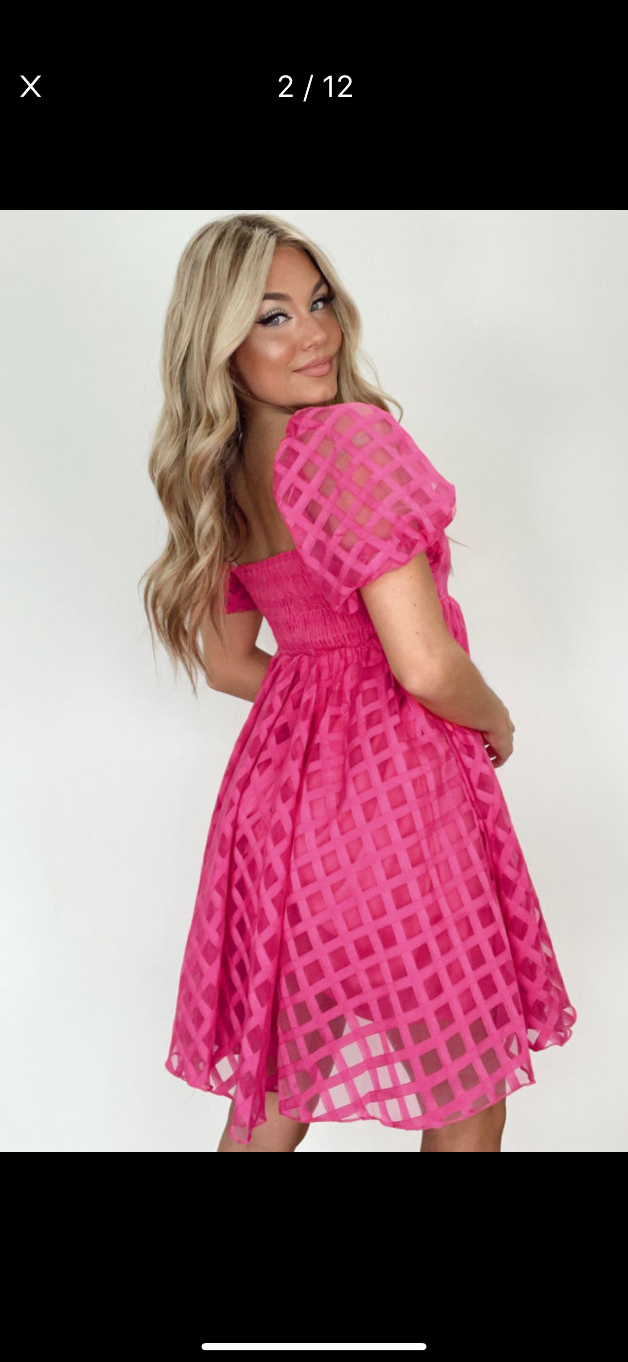 Pink flowy laticed dress