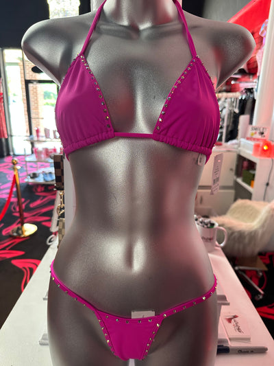 Hot pink bling strippa set