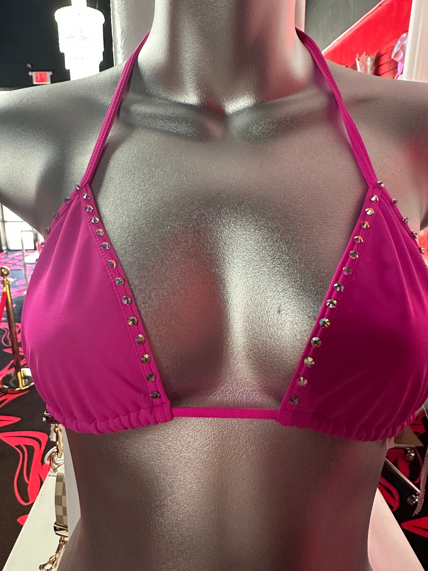 Hot pink bling strippa set