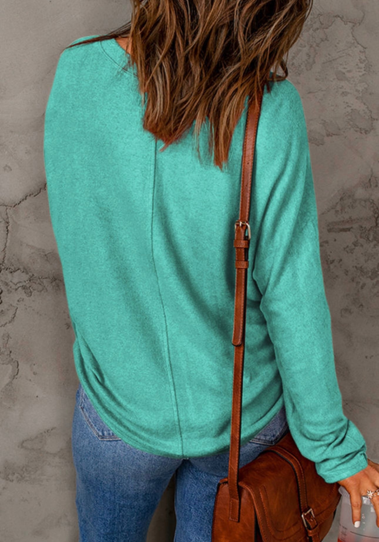 Sea green patchwork top