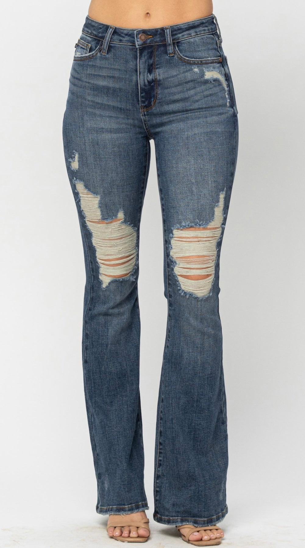 Judy Blue Distressed boot cut jeans (flare)