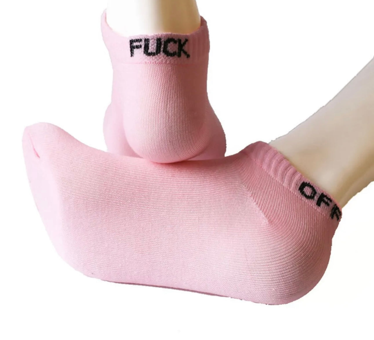 F$&k off pink socks. O/S