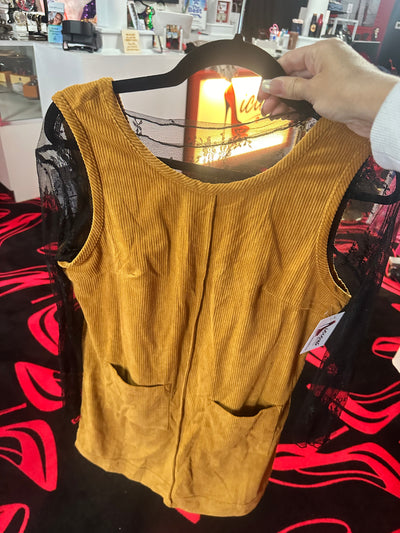 Mustard corduroy dress