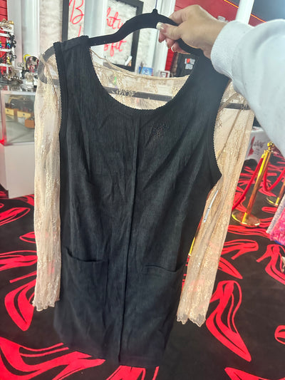 Black corduroy dress