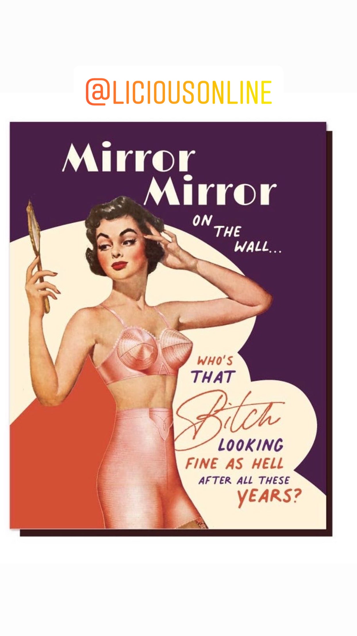 Mirror mirror birthday card