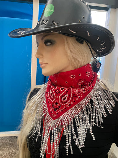 Red tassel bandana