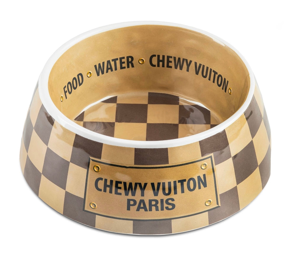 Medium Chewy Vuiton dog bowl