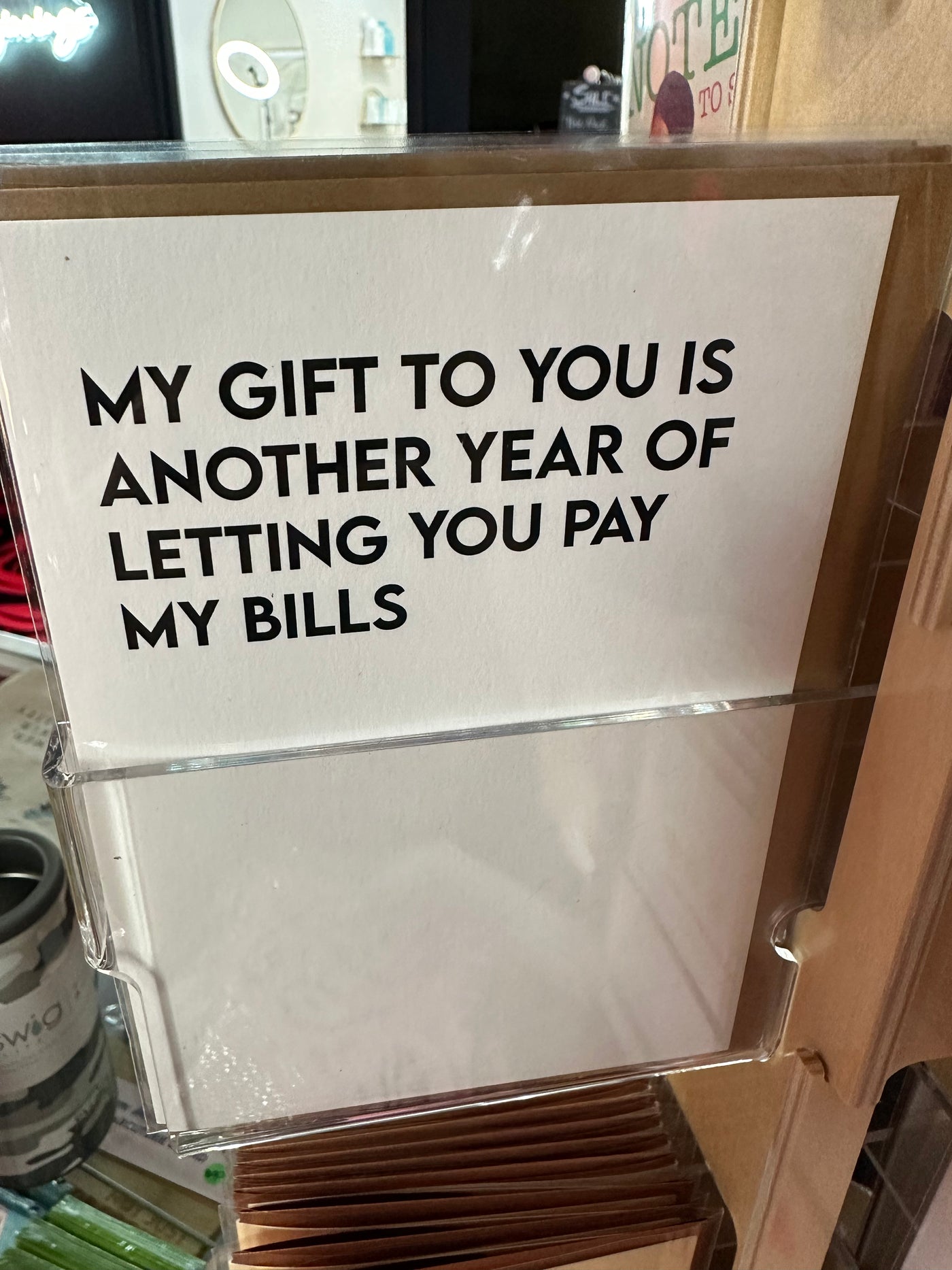 My gift to you card