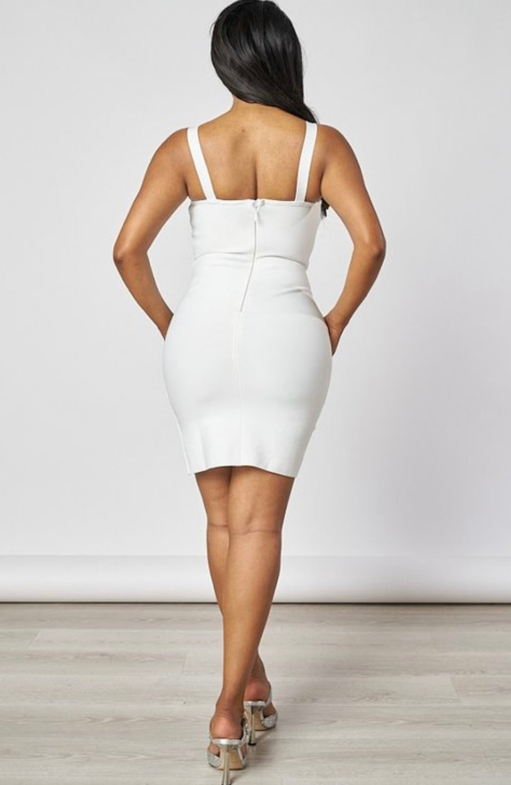 White bling bandage dress